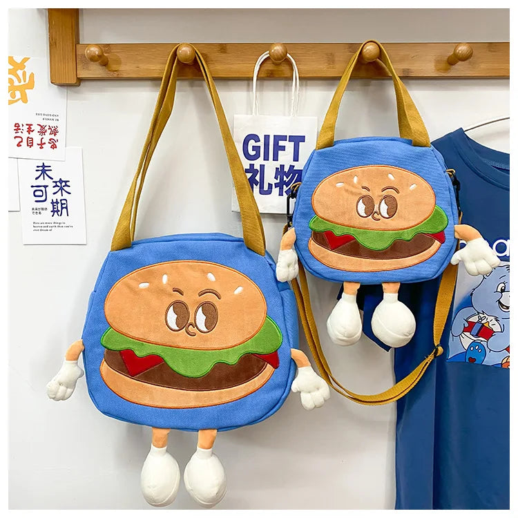 Funny Hamburger Crossbody Bag for Women