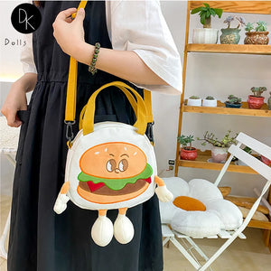 Funny Hamburger Crossbody Bag for Women
