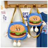 Funny Hamburger Crossbody Bag for Women
