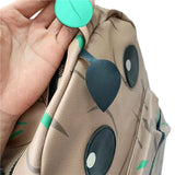 Cartoon Tree Man Backpack School Bag Brown Bookbag PU Leather