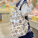 Cartoon Women Backpack Printing Lady College Laptop School Bag Female Waterproof