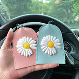 Daisy Flowers Key Bag PU Leather Key Wallets Key Holder Case