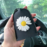 Daisy Flowers Key Bag PU Leather Key Wallets Key Holder Case