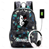 Danganronpa Pattern Backpack Boys Girls School Bags Rucksack
