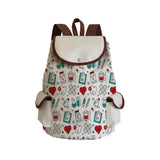 Cartoon Dentist Nurse Love Large Capacity Backpack for Teenager