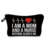 Cartoon Dentist Nurse Print Cosmetic Bags Makeup Bag Organizer