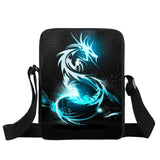 Dinosaur Messenger Bag Animal Painting Shoulder Handbag Girls Travel