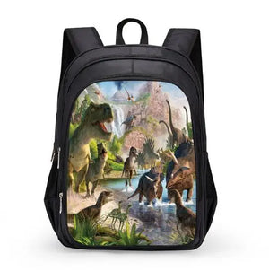 Dinosaur Pattern Kids Backpack Waterproof Schoolbag