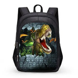 Dinosaur Pattern Kids Backpack Waterproof Schoolbag