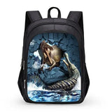 Dinosaur Pattern Kids Backpack Waterproof Schoolbag
