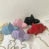 Dinosaur Tote Handbag Shoulder Bag Solid Women Casual Travel Bag