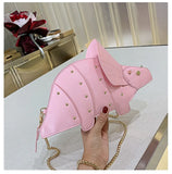 Dinosaur Tote Handbag Shoulder Bag Solid Women Casual Travel Bag