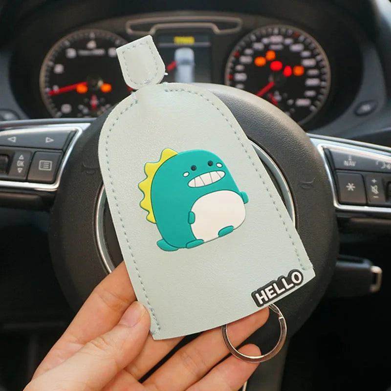 Dinosaur Unisex Key Bag Wallets PU Leather Key Holder Case