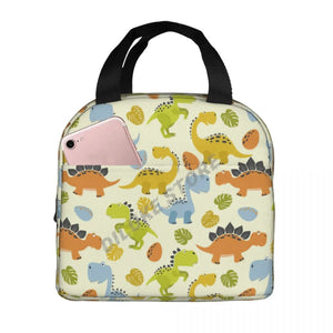 Dinosaur Insulated Lunch Bag for Kids, Cooler Bento Box for School