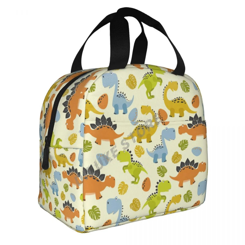Dinosaur Insulated Lunch Bag for Kids, Cooler Bento Box for School