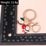 Enamel Christmas Tree Santa Keychain Handbag Charms Pendants