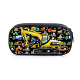 Kids Cartoon Fire Truck Excavator Pencil Bag
