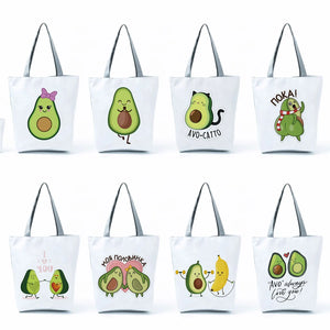 Avocado Print Women Tote Shoulder Shopping Bag