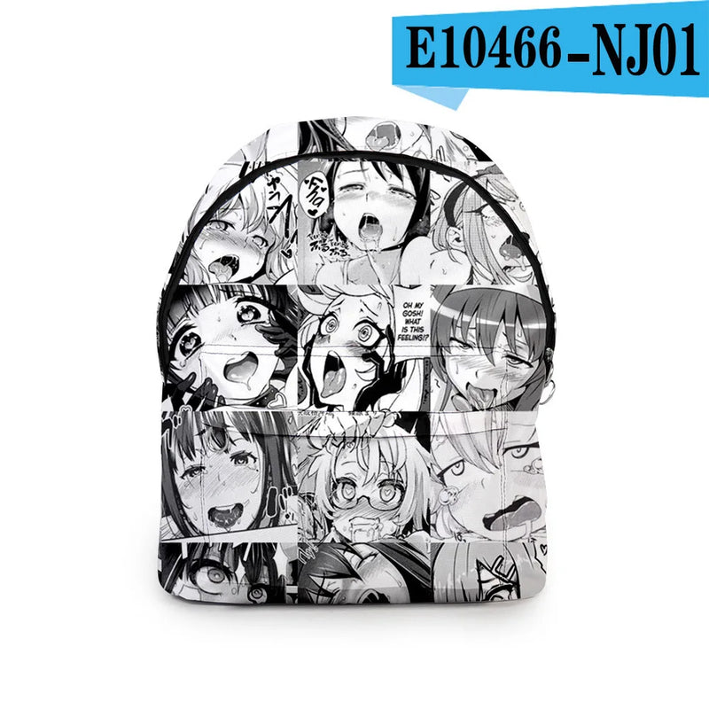 3D Print Funny Hentai Student Backpack Waterproof Travel Bag