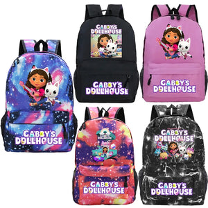Gabby Dollhouse Backpack Boy Girl School Bags Back to School Mochila Book Bags