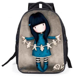 Anime Girl Print School Backpack Light Book Bag