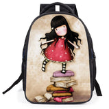 Anime Girl Print School Backpack Light Book Bag