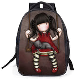 Anime Girl Print School Backpack Light Book Bag