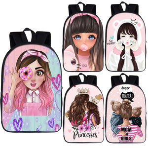Cartoon Girl Bag Polyester Backpack Mochila Escolar School Bags For Girls
