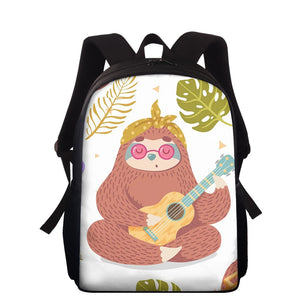 Cute Sloth School Backpack for Teenagers 15inch