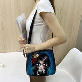 Cartoon Gothic Girl Printing Shopping Bag Canvas Messenger Bag