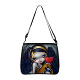 Cartoon Gothic Girl Printing Shopping Bag Canvas Messenger Bag