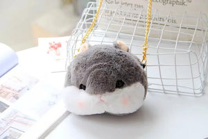 Harajuku Soft Hamster Handbag Stuffed Mouse Messenger Bag for Women