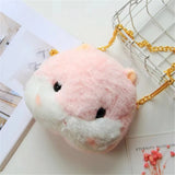 Harajuku Soft Hamster Handbag Stuffed Mouse Messenger Bag for Women