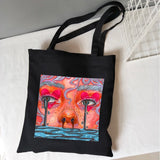 Harajuku Print Canvas Bag Gothic Casual Shopper Bag