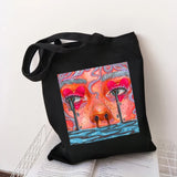 Harajuku Print Canvas Bag Gothic Casual Shopper Bag