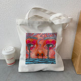 Harajuku Print Canvas Bag Gothic Casual Shopper Bag