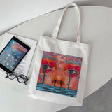 Harajuku Print Canvas Bag Gothic Casual Shopper Bag