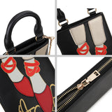 Cartoon High Heels Pattern Satchel Handbag for Women