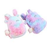 Girls Pink Travel Backpack Pom Ball Schoolbags Plush