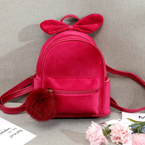 Kids Small Backpack Plush School Bag for Girls Shoulder Bagpack