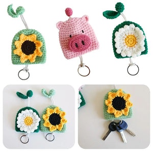 Flower Pig Cartoon Key Organizer Key Pouch