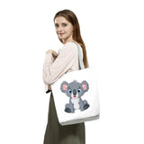 Cartoon Koala Print Women's Shoulder Bag Eco-Friendly Shopping Bag