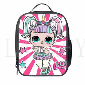 Cartoon LOL Doll Insulated Lunch Bag for Women Kids