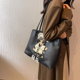Women Leather Shoulder Bag Top Handle Tote Handbag Sac A Main