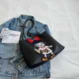 Women Leather Shoulder Bag Top Handle Tote Handbag Sac A Main