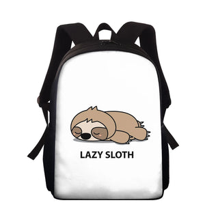 Lazy Sloth Print School Bag for Boys and Girls