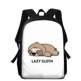 Lazy Sloth Print School Bag for Boys and Girls