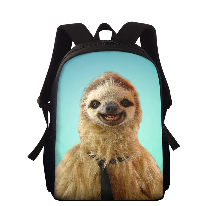 Lazy Sloth Print School Bag for Boys and Girls
