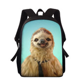 Lazy Sloth Print School Bag for Boys and Girls