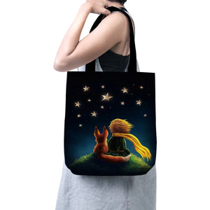 Little Prince Women Canvas Shopper Bag Eco Foldable Reusable Tote
